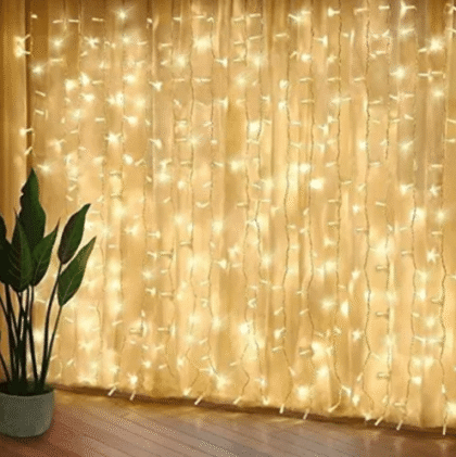 Luz led Calida cortina de 120 leds 2x1,5mts x1