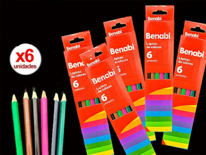 Lapices de colores benabi x6