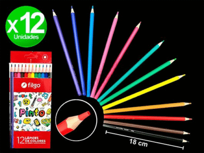 Lapices de colores filgo pinto x12