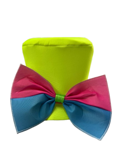 Galera baja con moño fluo jersey 17cm x1