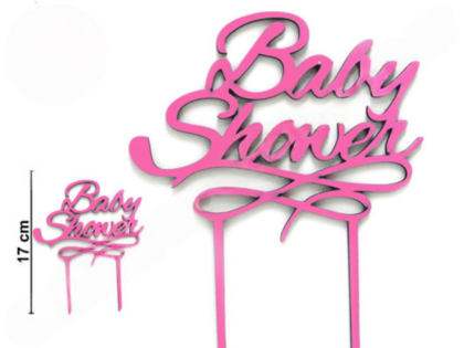 Pinche fibrofacil frase baby shower rosa x1