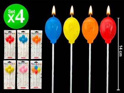 Vela pinche Globo x4