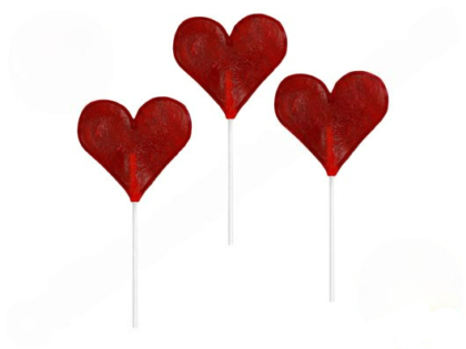 Chupetin corazon grande caramelo x1