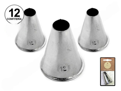 Pico confitero chapa Liso n°12 x1