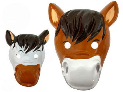 Careta plastica caballo x1