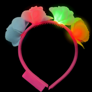 Vincha flores led luminosa x1