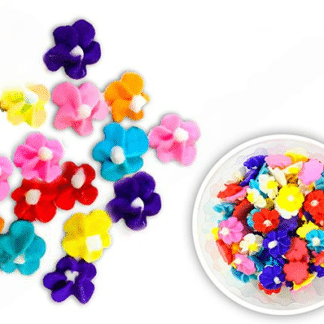 Flor de azucar/pastillaje durazno Multicolor x100