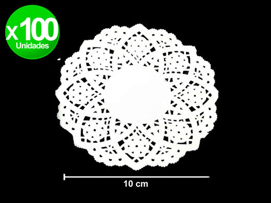 Blonda redonda blanca 10cm x100