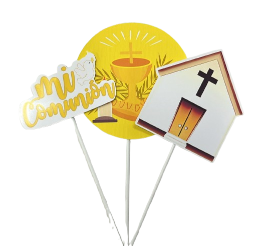 Adorno pinche set mi comunion capilla calumi x3