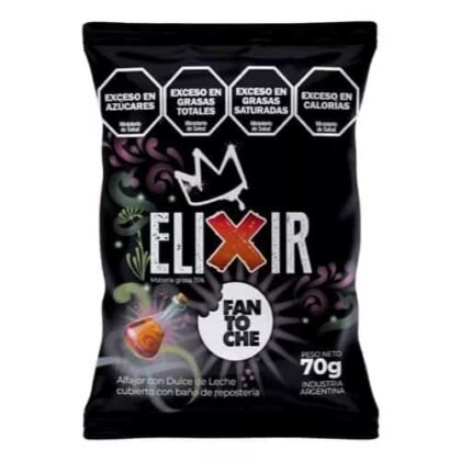 Alfajor elixir super dulce de leche fantoche 70gr x1