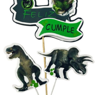 Adorno pinche set 3D dinosaurios x3
