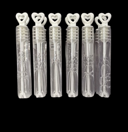 Burbujero Corazon blanco mini tubo x10