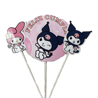Pinche adorno set feliz cumple kuromi x3
