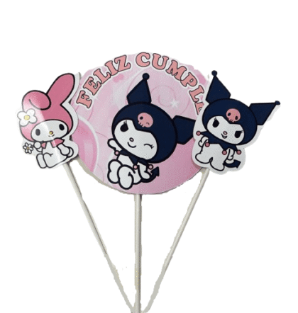 Pinche adorno set feliz cumple kuromi x3