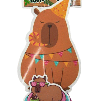 Adorno torta base gibreada capibara/carpincho x1