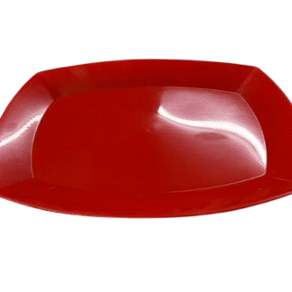Bandeja rectangular plastica roja 20x28cm x10