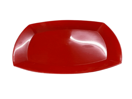 Bandeja rectangular plastica roja 20x28cm x10