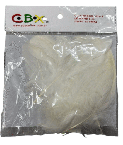 Pluma chica Blanca n°1 x50 aprox