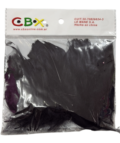 Pluma chica negra n°14 x50 aprox