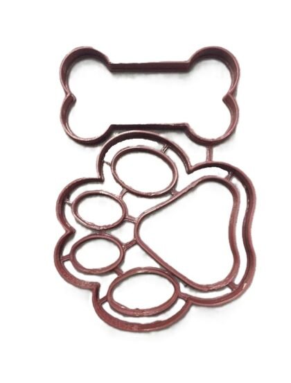 Cortante marcador plastico 3d set huellita y huesito x1