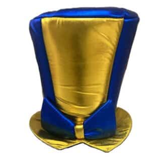 Galera alta de lujo metalizada c/moño boca x1