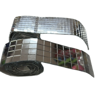 Rollo cinta vidrio autoadhesivo Plateado x1mtr