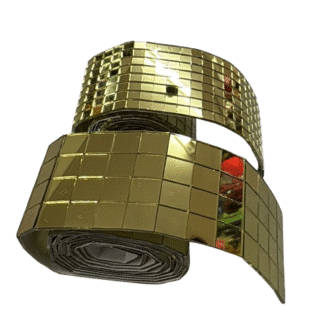 Rollo cinta vidrio autoadhesivo Dorado x1mtr