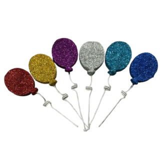Pinche resorte con brillo globitos multicolor destellos x6