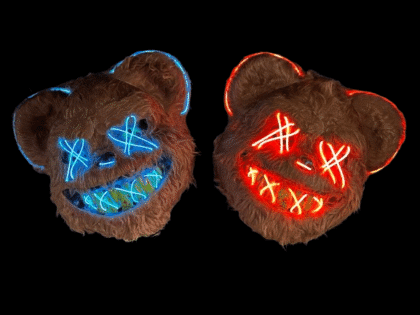 Careta Osito de peluche maldito led luminosa x1