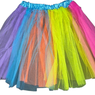 Tutu elastizado multicolor 45cm adulto x1