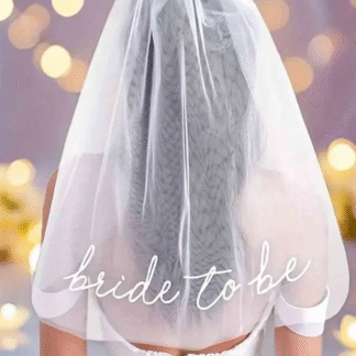 Velo tull bride to be plateada x1