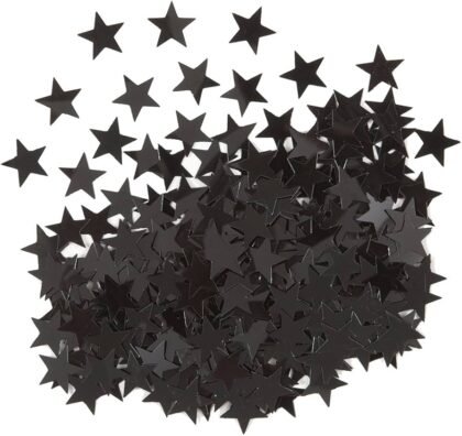 Confetti metal estrella negra (20gs) x1