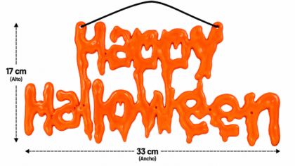 Adorno colgante happy halloween naranja x1