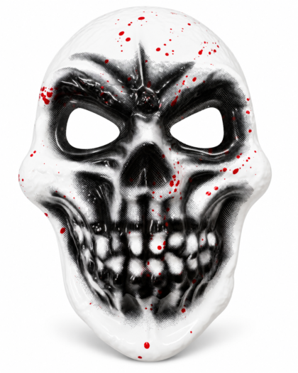 Careta plastica calavera con sangre x1