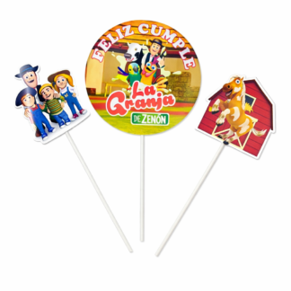Pinche adorno set feliz cumple Granja de Zenon x3