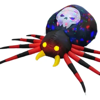 Muñeco Inflable araña calavera con luz 1.5mts x1
