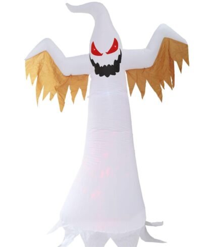 Muñeco Inflable fantasma fuego con flecos terror 2.3 mts x1