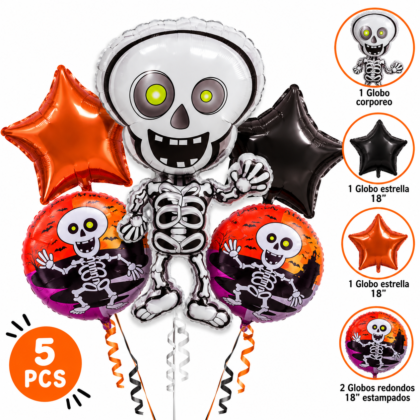 Kit globo halloween 5 piezas x1