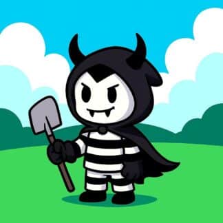 Capa Negra con capucha de tela x1