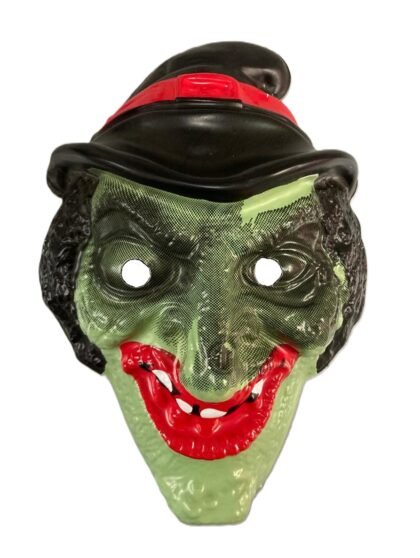 Careta plastica Bruja verde x1