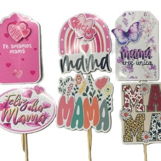 Pinche cartelitos dia de la madre surtidos x6