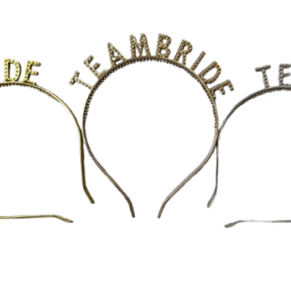 Vincha Team bride strass plateada,dorada,rosa gold x1