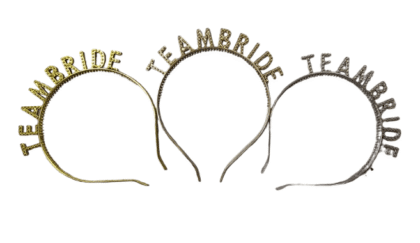 Vincha Team bride strass plateada,dorada,rosa gold x1