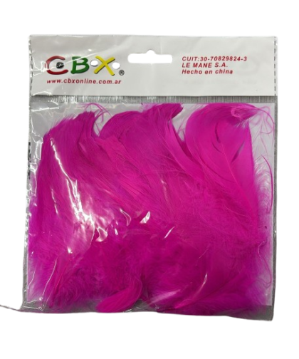 Pluma chica Fucsia n°1 x50 aprox