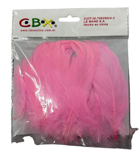 Pluma chica Rosa n°1 x50 aprox