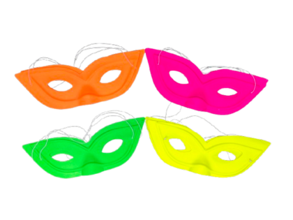 Antifaz plastico fluo x12