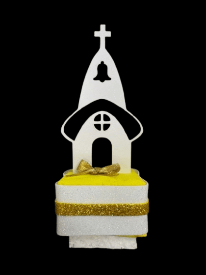 Adorno base brillo comunion capilla 3d x1