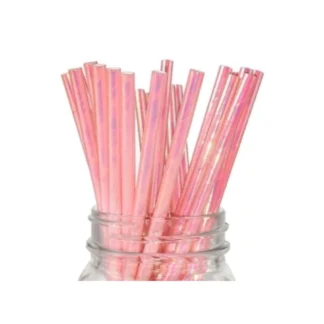 Sorbete polipapel metalizado iridiscente rosa 20cm x25