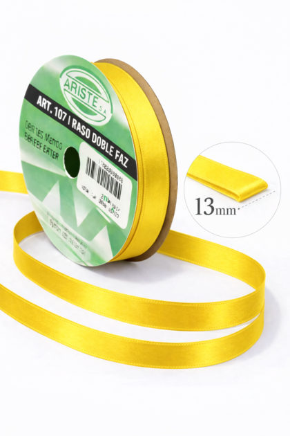 Cinta raso nº3 amarillo dorado x10mts