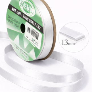 Cinta raso nº3 Blanco x10mts